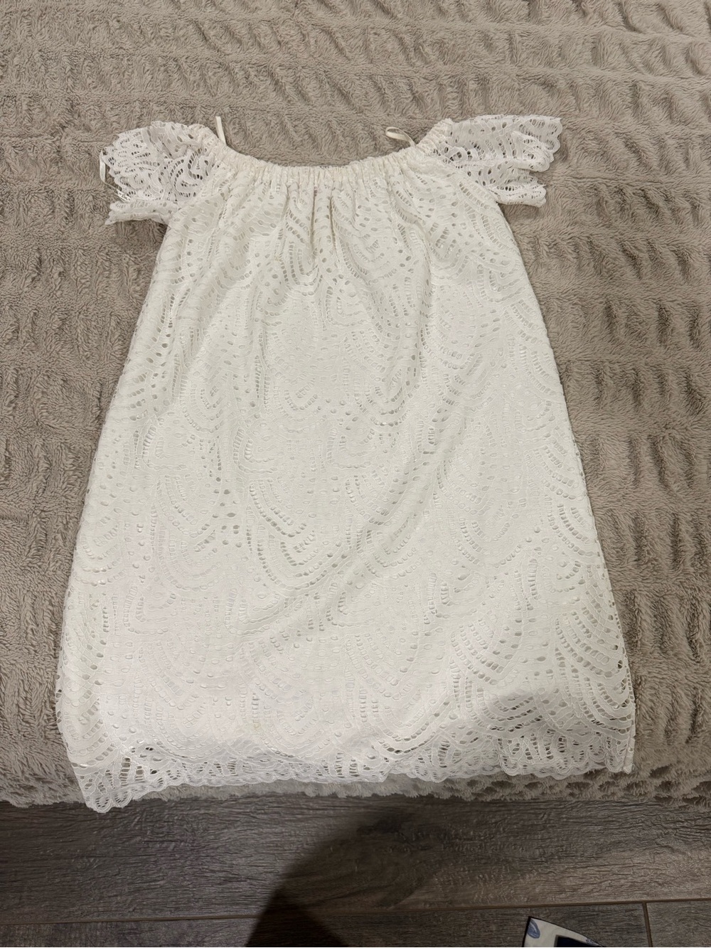 Lilly Pulitzer White Eyelet Off-Shoulder Lace Dress